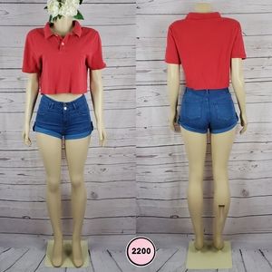 Vintage GAP Crop Top Polo in Red ❤️